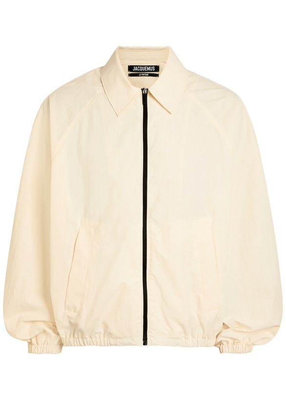 Photo: Jacquemus Le Coupe Vent Logo-embroidered Shell Jacket White