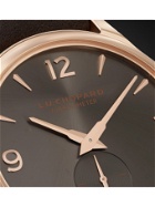CHOPARD - L.U.C XPS Automatic 40mm 18-Karat Rose Gold and Nubuck Watch, Ref. No. 161948-5003 - Brown
