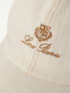 Loro Piana - Logo-Embroidered Organic Cotton-Canvas Cap - Neutrals