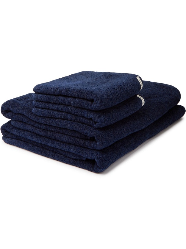 Photo: Échapper - Set of Four Linen and Cotton-Blend Terry Towels