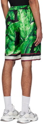 Dolce&Gabbana Green & Black Printed Shorts