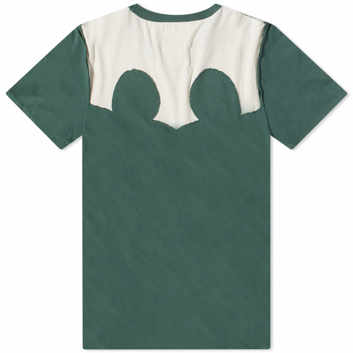 Maison Margiela Men's Western Logo T-Shirt in Green Maison
