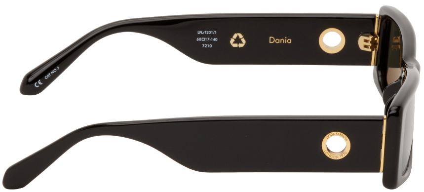 Linda Farrow Dania rectangular sunglasses black Linda Farrow Dania Rectangular Sunglasses in Black - SLOANE  main image 4
