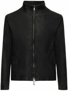 GIORGIO BRATO - Brushed Leather Zip Jacket