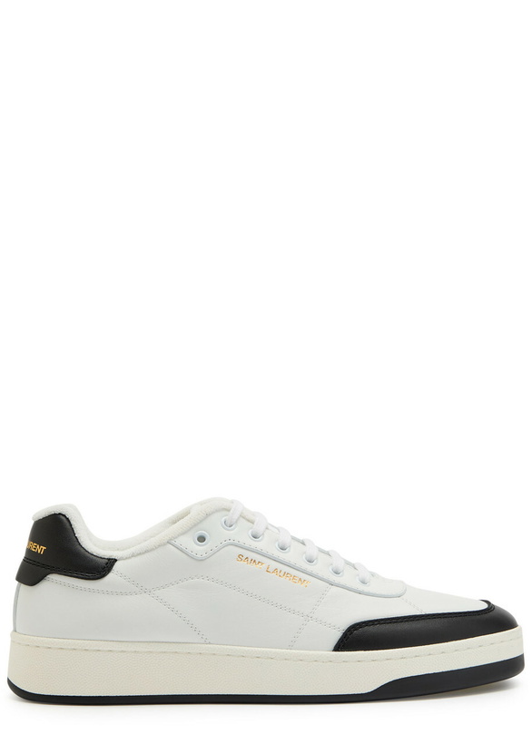 Photo: Saint Laurent SL/61 Panelled Leather Sneakers Black