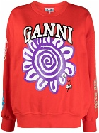 GANNI - Printed Organic Cotton Sweatshirt