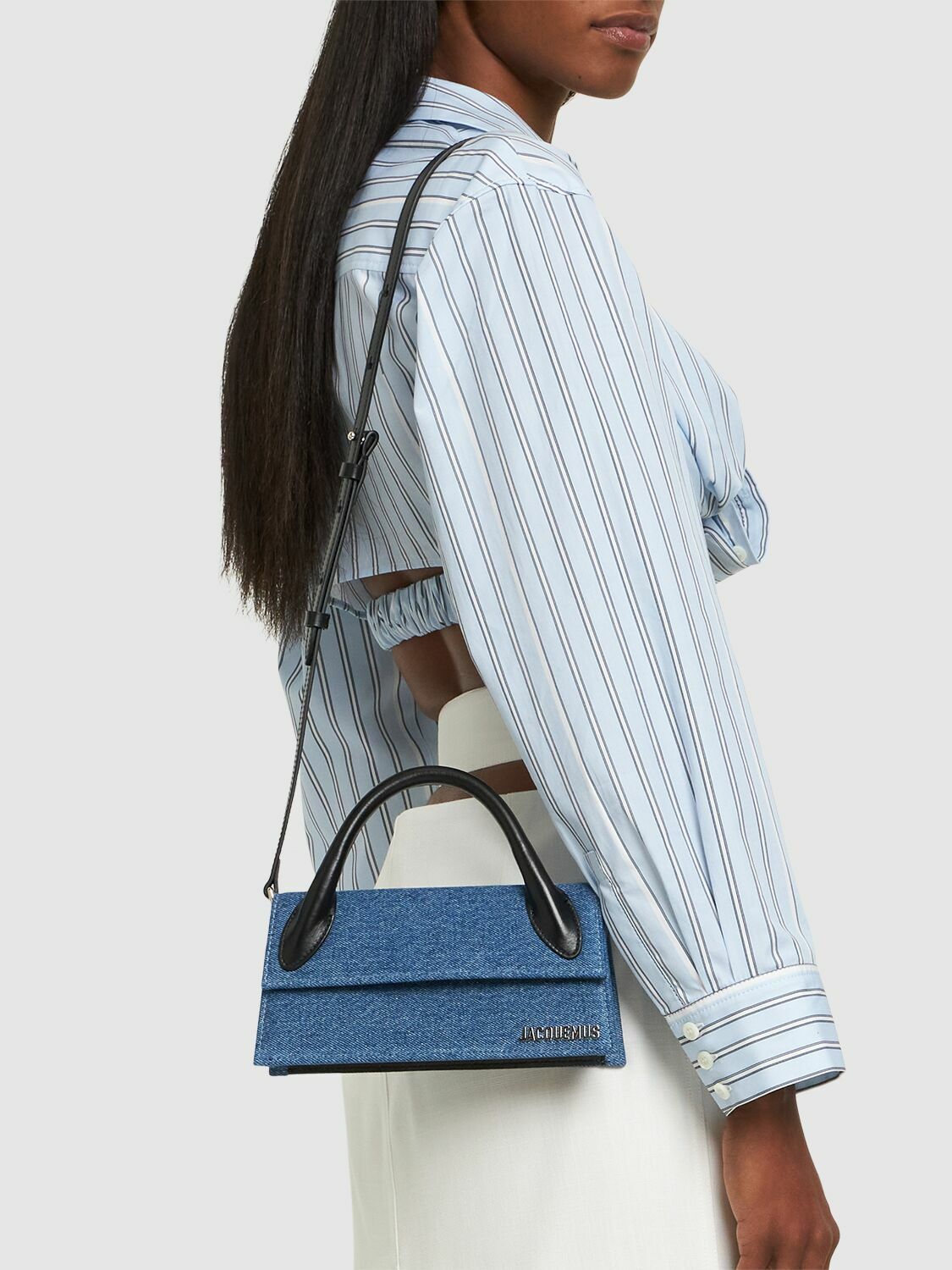 JACQUEMUS - Le Chiquito Long Denim Top Handle Bag Jacquemus