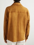 Incotex - Montedoro Suede Overshirt - Brown