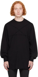 Rick Owens DRKSHDW Black Porterville Jumbo Penta Seams Long Sleeve T-Shirt