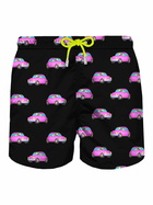 MC2 Saint Barth Man Light Fabric Swim Shorts With Cars Print | Marco Lodola Special Edition