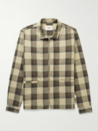 Folk - Signal Checked Linen and Cotton-Blend Blouson Jacket - Brown