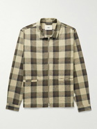 Folk - Signal Checked Linen and Cotton-Blend Blouson Jacket - Brown