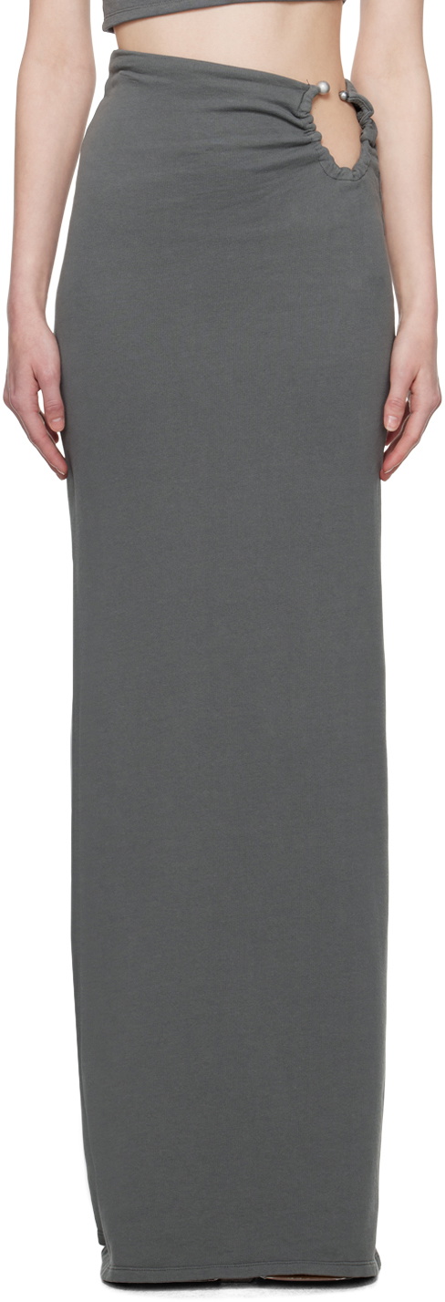 Jade Cropper Green Wire Maxi Skirt