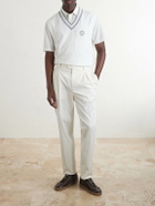 Brunello Cucinelli - Straight-Leg Cotton-Blend Golf Trousers - White