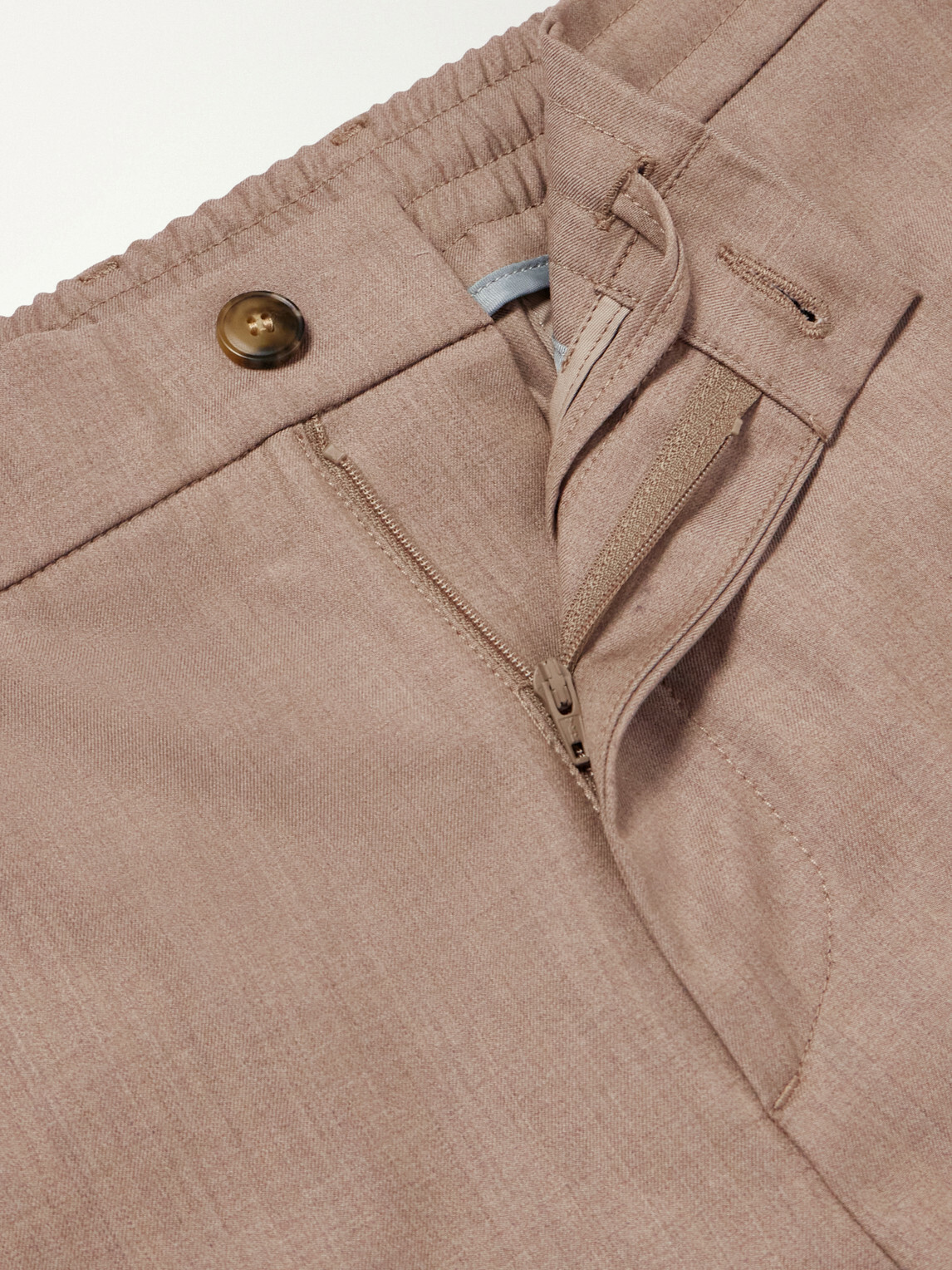 Canali - Tapered Wool-Blend Gabardine Trousers - Neutrals