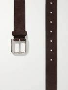 BRUNELLO CUCINELLI - 3cm Suede Belt - Brown