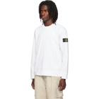 Stone Island White 6100057 Heavy Organic Cotton Sweatshirt