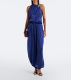 Jacques Wei Leather-trimmed balloon pants