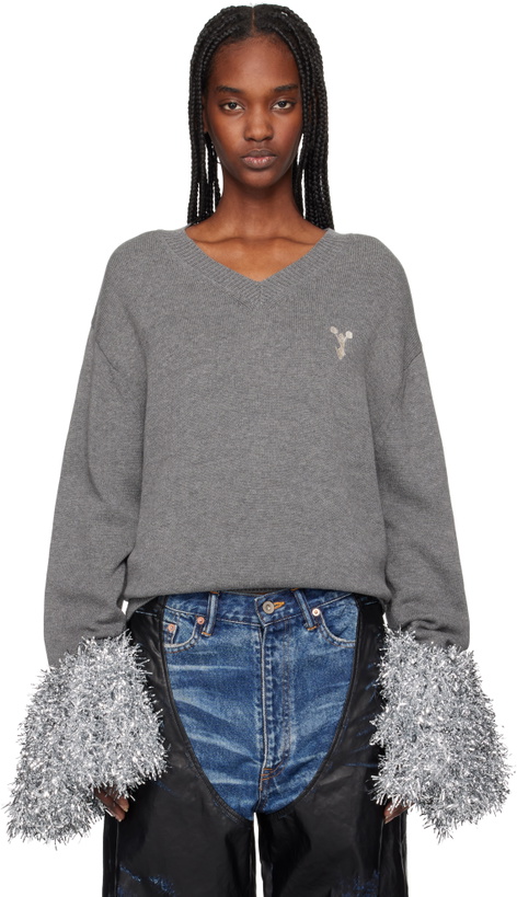 Photo: doublet Gray Cheerleading Pompon Sweater