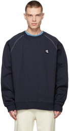 ADER error Navy Logo Sweatshirt