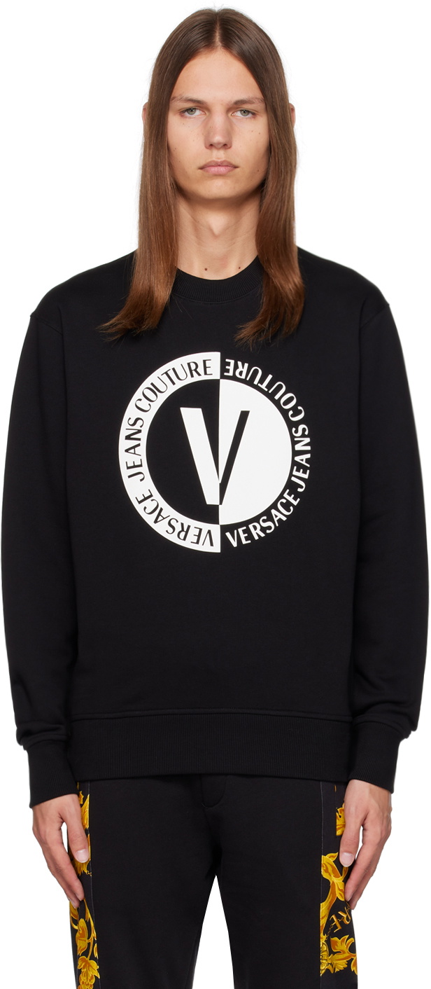 Versace Jeans Couture Black V-Emblem Sweatshirt Versace