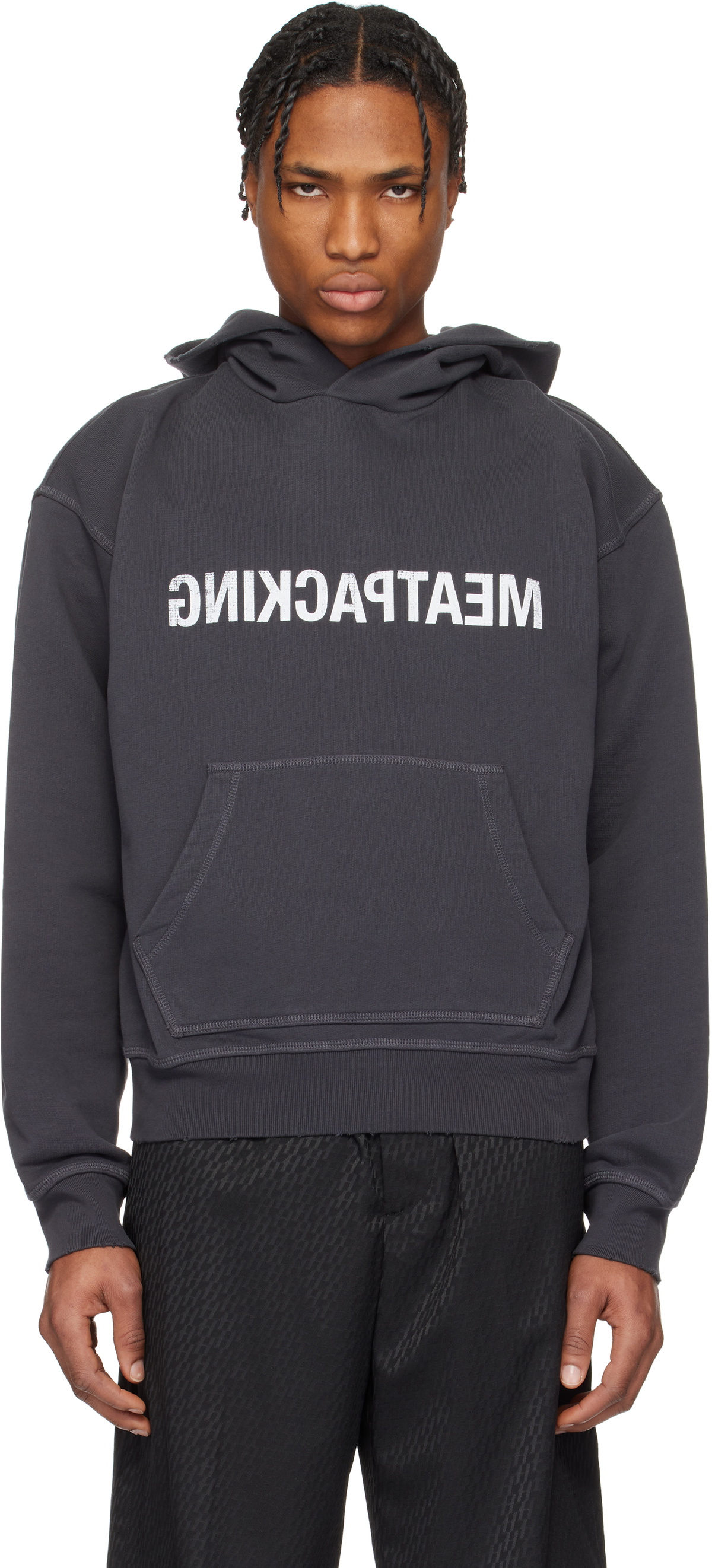 【関税込み】Helmut Lang グレー 'Meatpacking' フーディ Helmut Lang Gray 'Meatpacking' Hoodie Helmut Lang