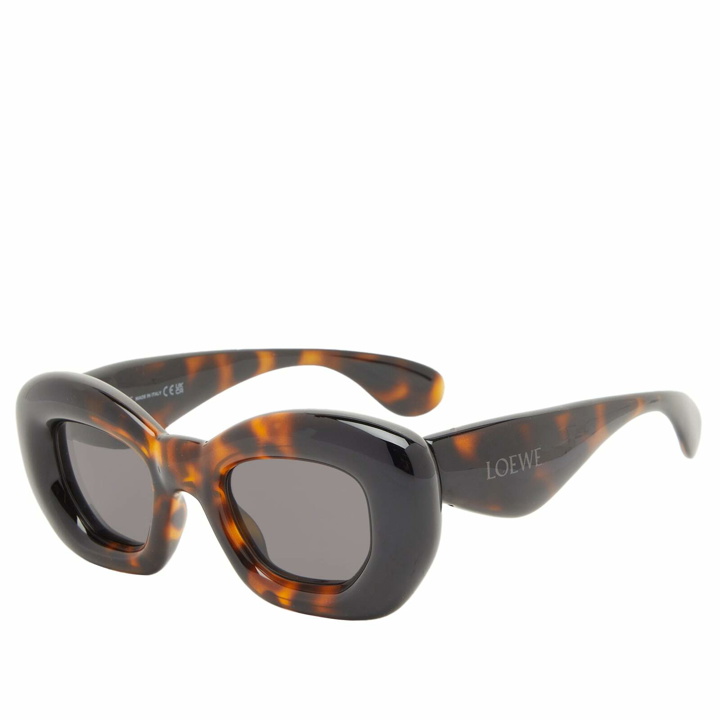 Photo: Loewe Eyewear Loewe Inflated Sunglasses in Dark Havana/Smoke 