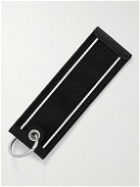 SAINT LAURENT - Leather-Trimmed Logo-Jacquard Canvas and Silver-Tone Key Fob - Black