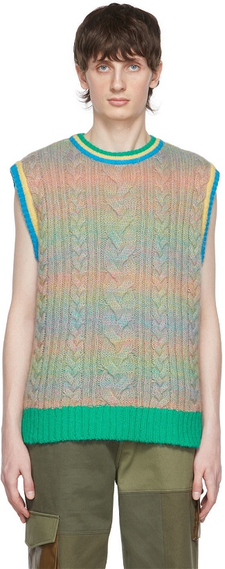 Photo: Andersson Bell SSENSE Exclusive Multicolor Nylon Sweater