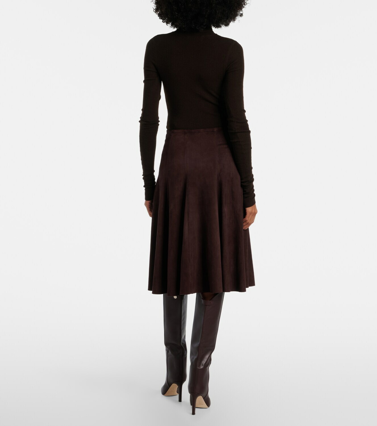 Stouls Suede midi skirt