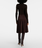 Stouls Suede midi skirt