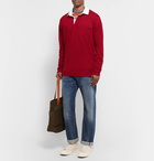 nonnative - Contrast-Trimmed Wool-Felt Polo Shirt - Men - Red