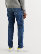 BALMAIN - Slim-Fit Panelled Distressed Jeans - Blue