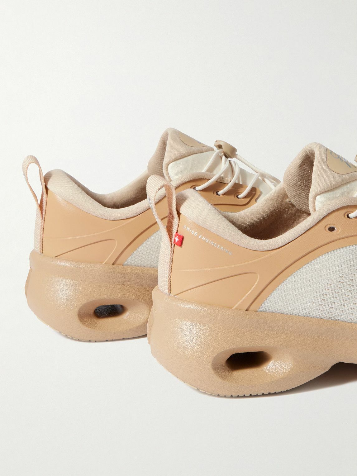 LOEWE - ON 8 Cloud Rubber-Trimmed Mesh Sneakers - Brown