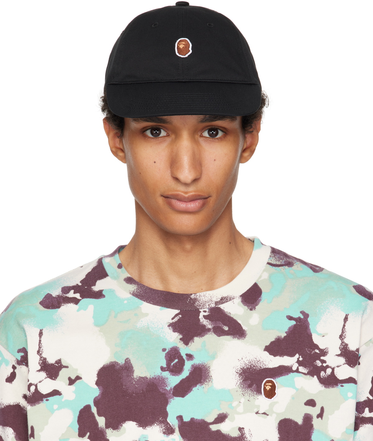 A Bathing Ape Men's Ape Head Corduroy Bucket Hat in Navy A Bathing Ape