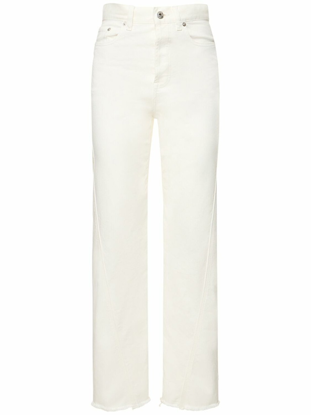 Photo: LANVIN - Twisted Denim High Waist Straight Jeans