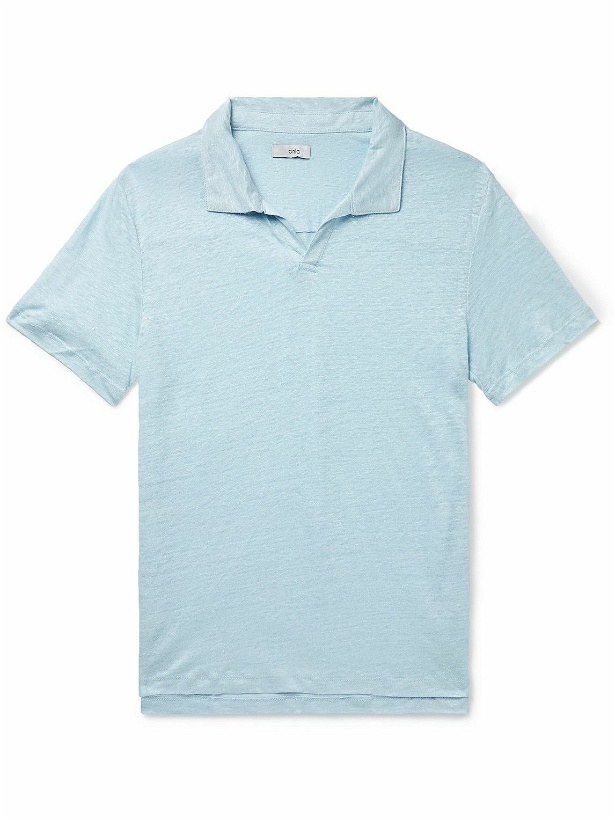Photo: Onia - Slub Linen Polo Shirt - Blue