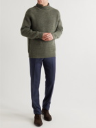 Kingsman - Ribbed Wool and Cashmere-Blend Rollneck Sweater - Green