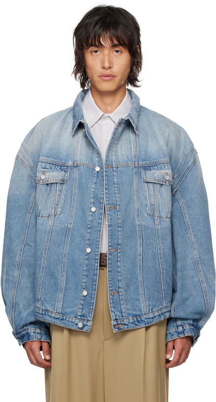 Photo: Hed Mayner Blue Faded Denim Jacket