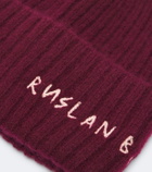 Ruslan Baginskiy Logo ribbed-knit cashmere beanie