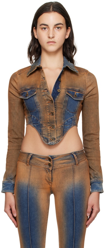 Photo: KNWLS Brown Harley Denim Jacket