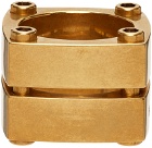 Balenciaga Gold Gear Plate Ring