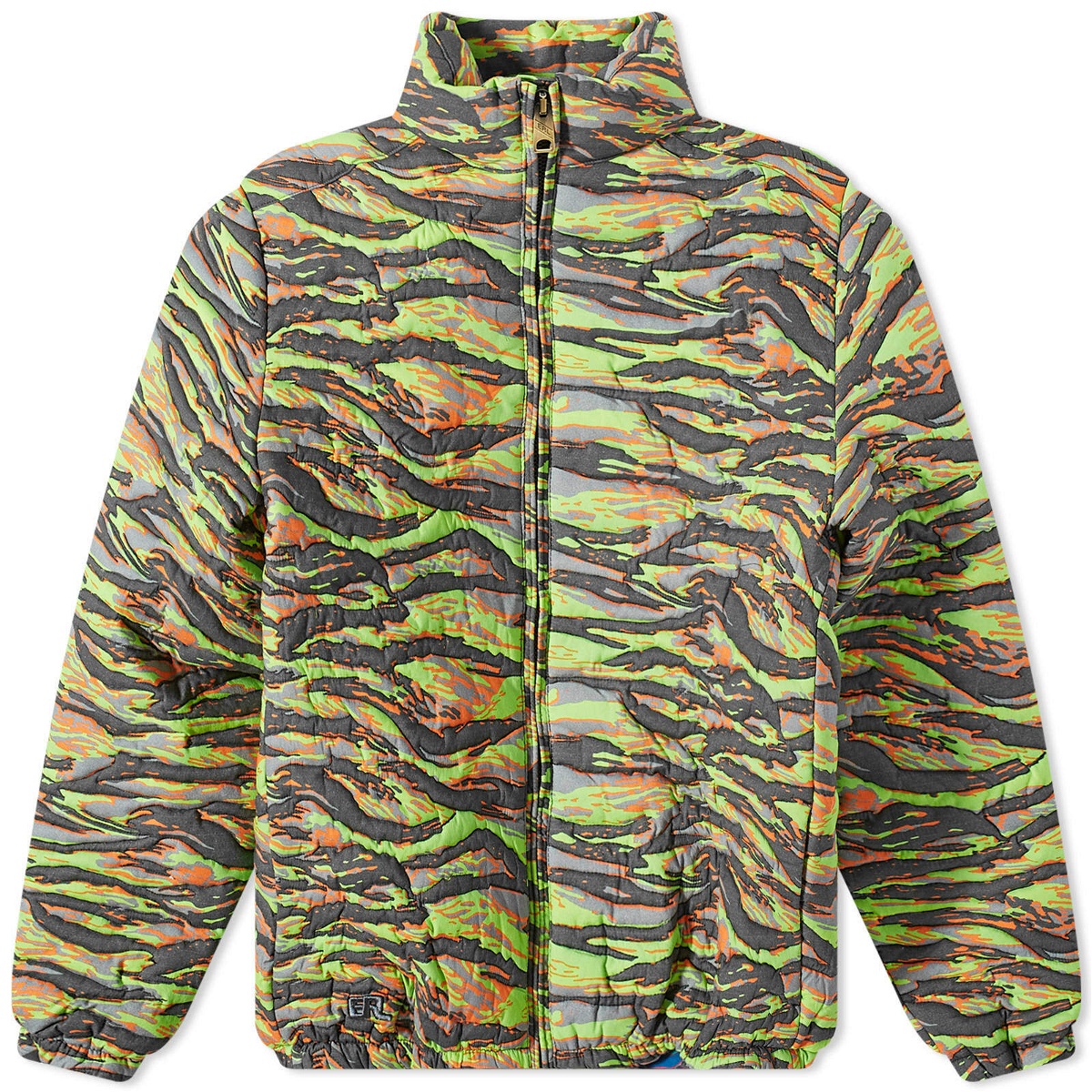 ERL Camo Puffer Jacket in Green Rave Camo ERL