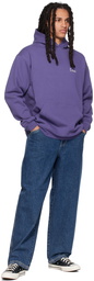 Dime Purple Embroidered Hoodie