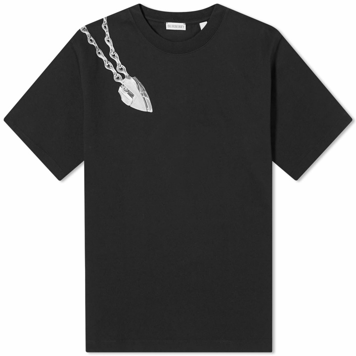 Photo: Burberry Men's Chain Print T-Shirt in Black