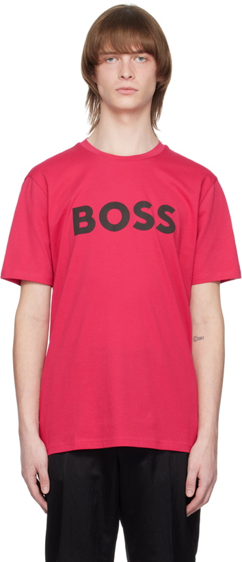 Photo: BOSS Pink Printed T-Shirt