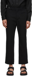 Tom Wood Black Linen Triumph Trousers