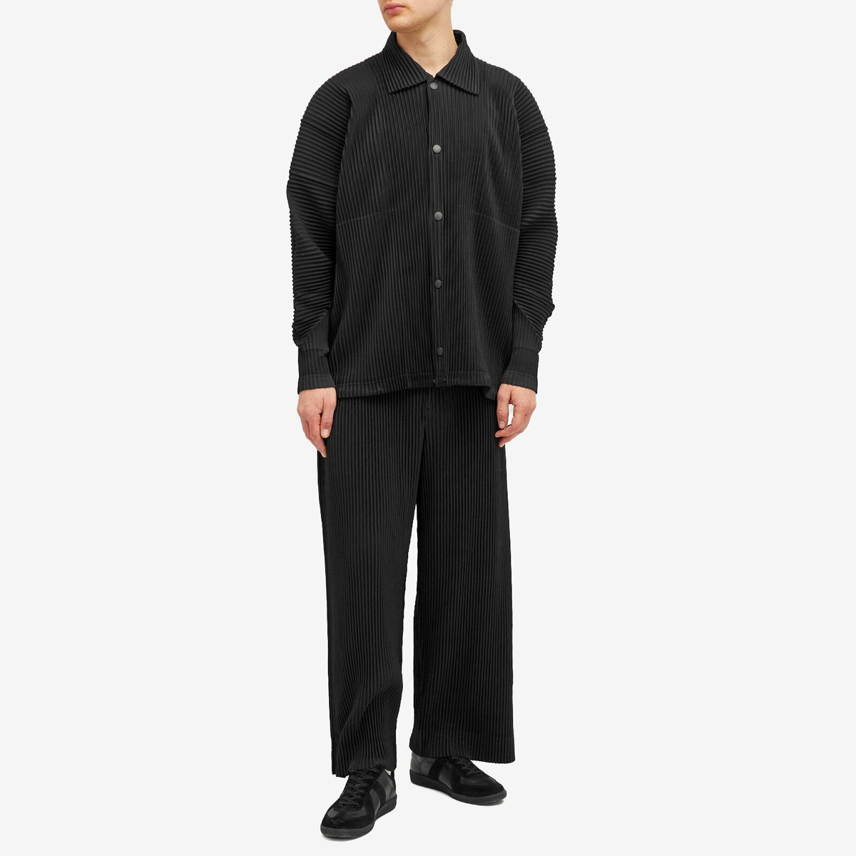 パンツ [HOMME PLISSE] WIDE SLACKS 3 BLACK Homme Plisse Issey Miyake - Black Mc May Pants – Frances May
