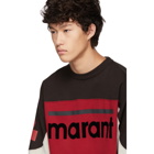 Isabel Marant Black and Red Gallianh Sweatshirt