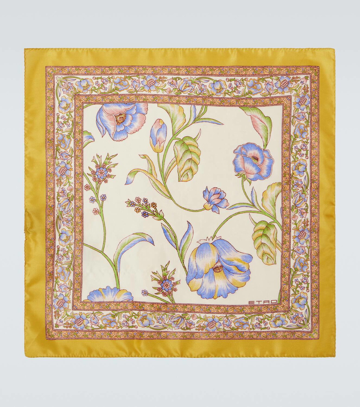 Etro Printed silk pocket square
